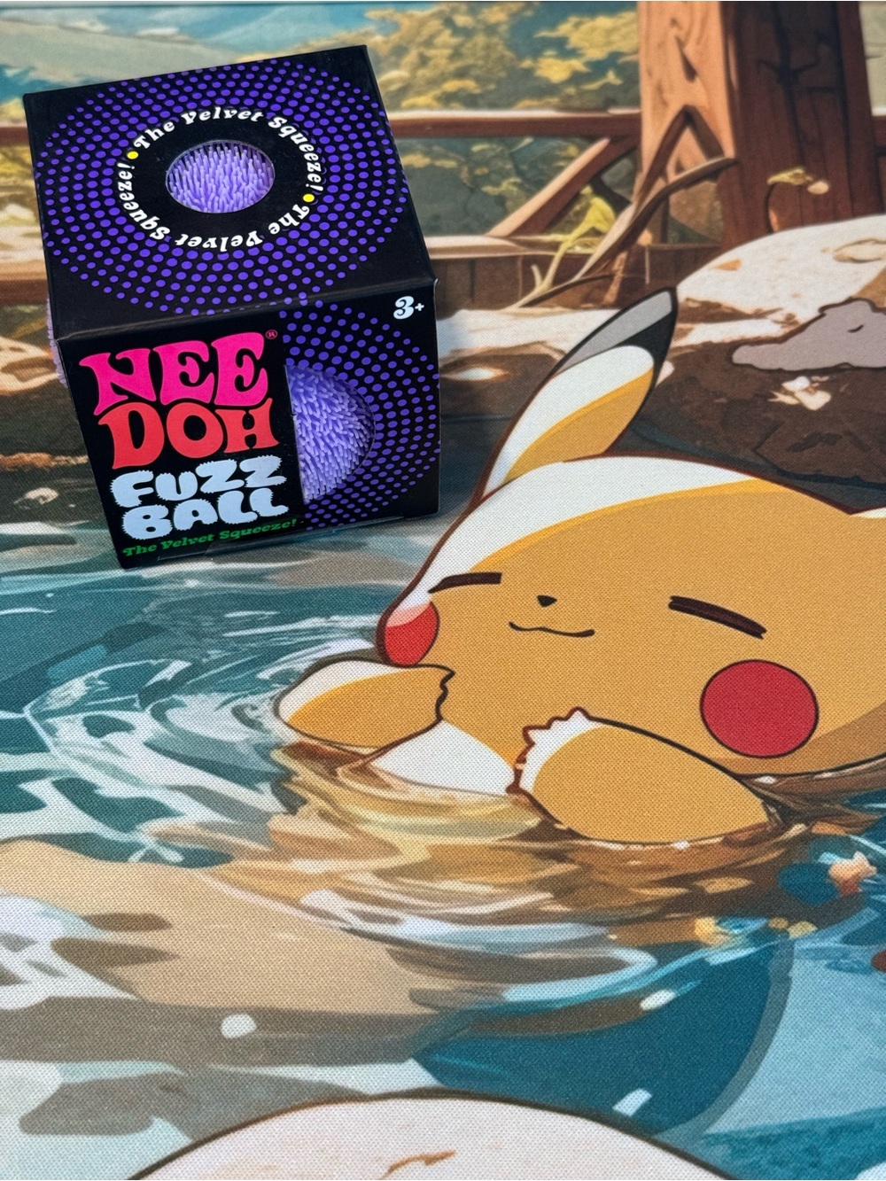 Nee Doh Purple Fuzz Ball Squish Fidget Soft Squeeze Toy Schylling Unopened NWT